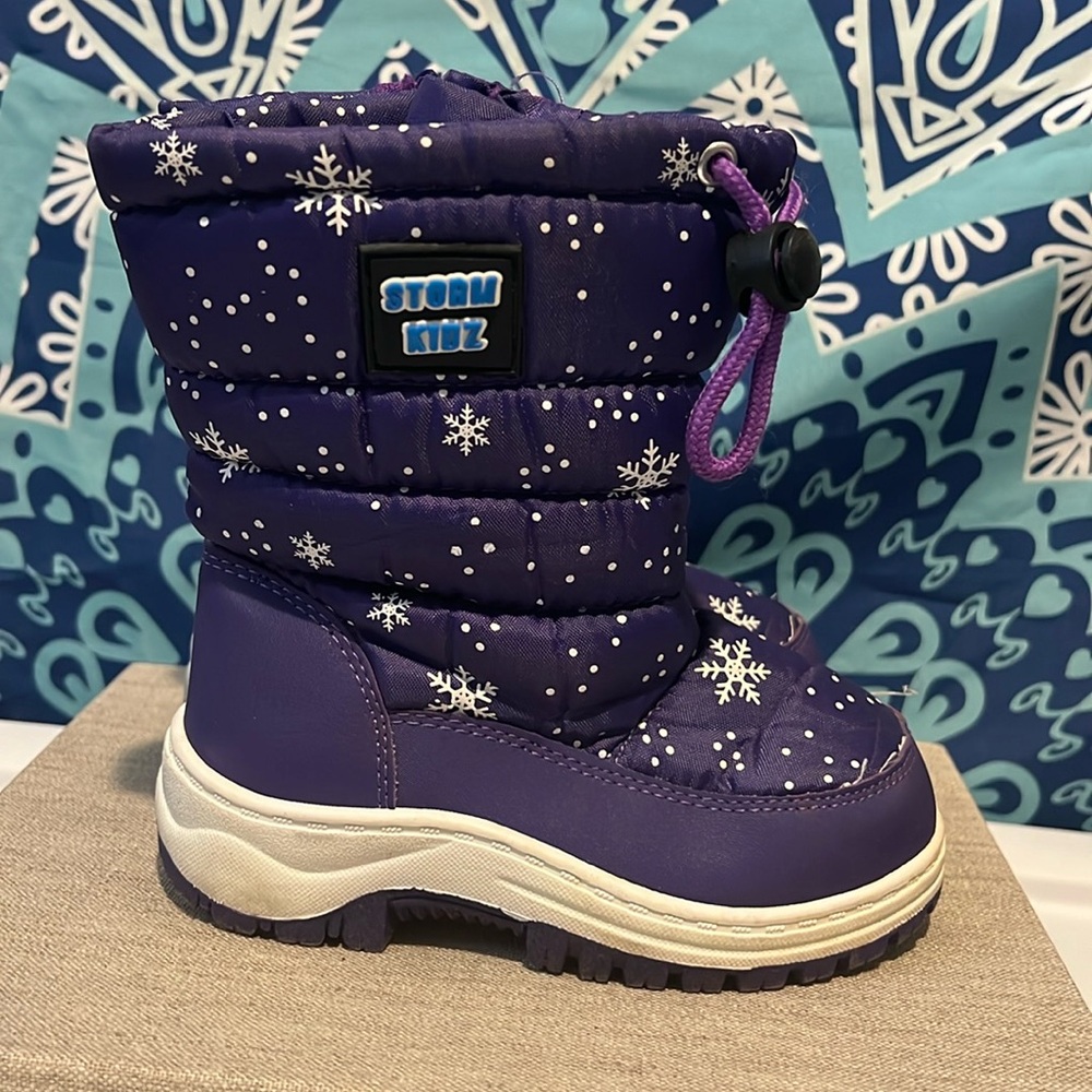 Storm Kidz Winter Snow Boots Size 7 Purple